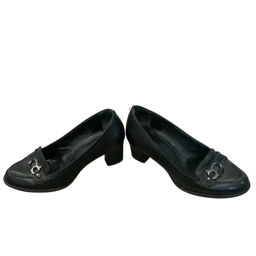 Bally Womens Dalina Pumps EU 37 US 6.5 Black Classic Old Money Academia Career